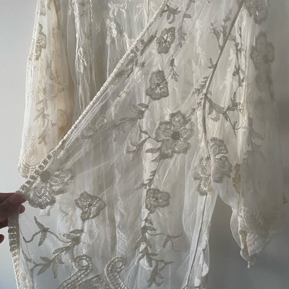 ⭐️Crochet Lace Cream Cardigan - Picture 7 of 12